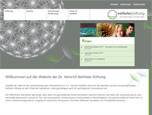 Tablet Screenshot of netheler-stiftung.de